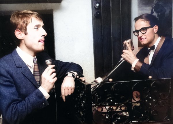 Udo Jürgens und Klaus Quirini (alias DJ Heinrich) im Scotch Club in Aachen